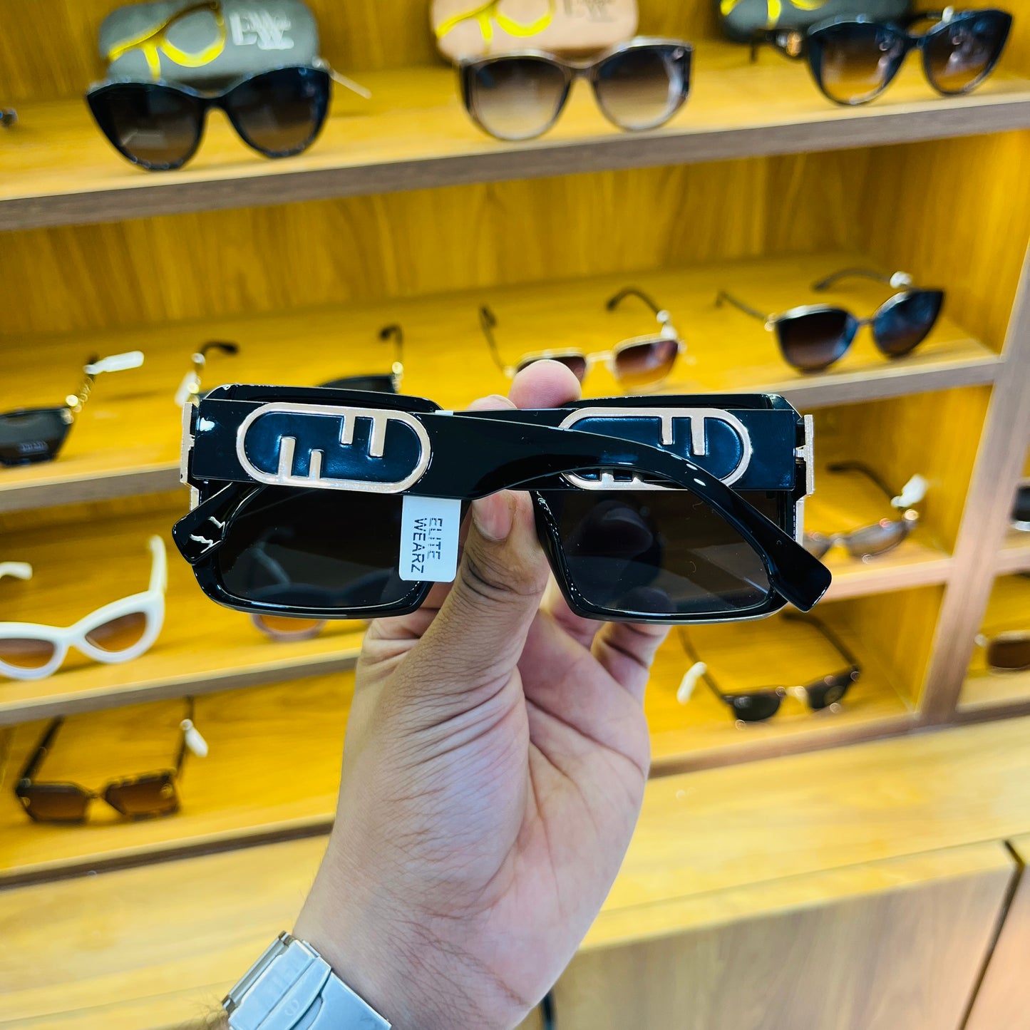 FENDI Black Square Shape Premium Sunglasses