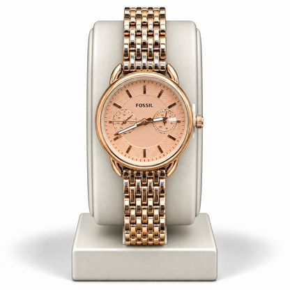 Fossil Rose Gold Chronograph Multifunction Watch