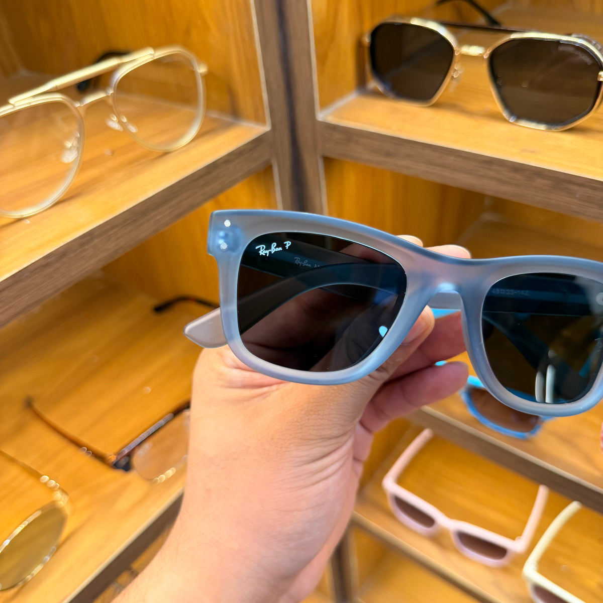 Rayban Reverse Matt Grey With Black Lens Premium Unisex Fashion Sunglass