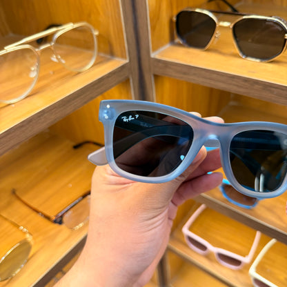 Rayban Reverse Matt Grey With Black Lens Premium Unisex Fashion Sunglass