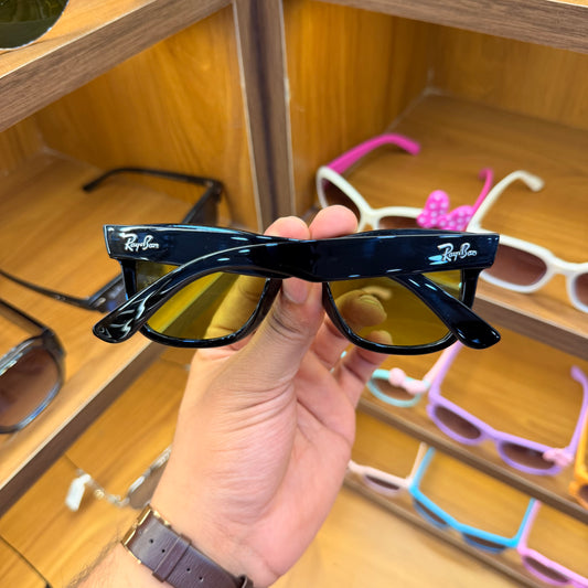 RB Reverse Black-Yellow Lens Premium Unisex Fashion Sunglass