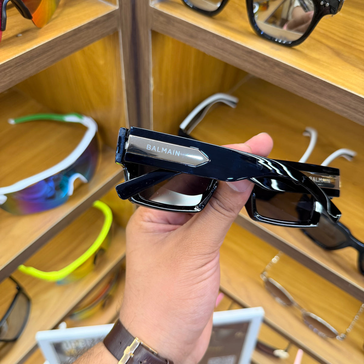Balmain  Rectangle Trending Premium Sunglasses