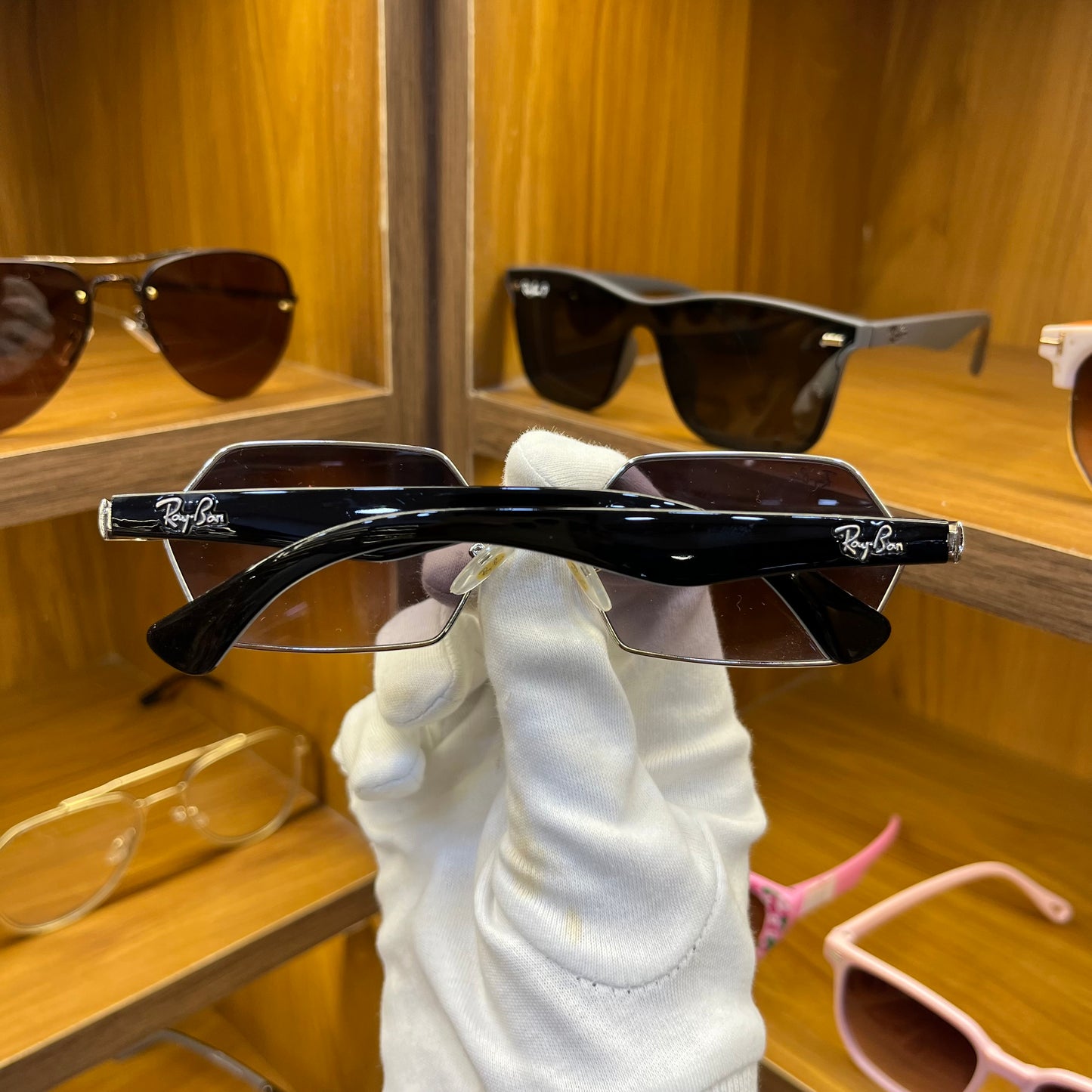 Ray Ban WS1426 black-silver shade Premium Sunglass