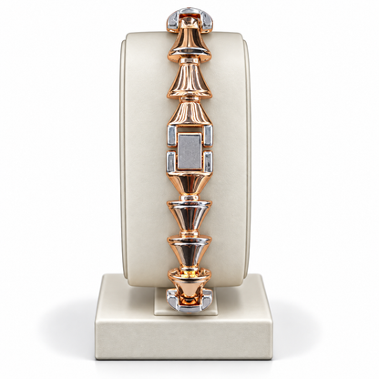 Bvlgari Green Gold-Tone Crystal Bracelet Watch