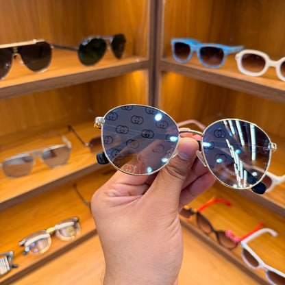Gucci Printed Modern Styles Lens Metal Round Frame Premium Sunglasses