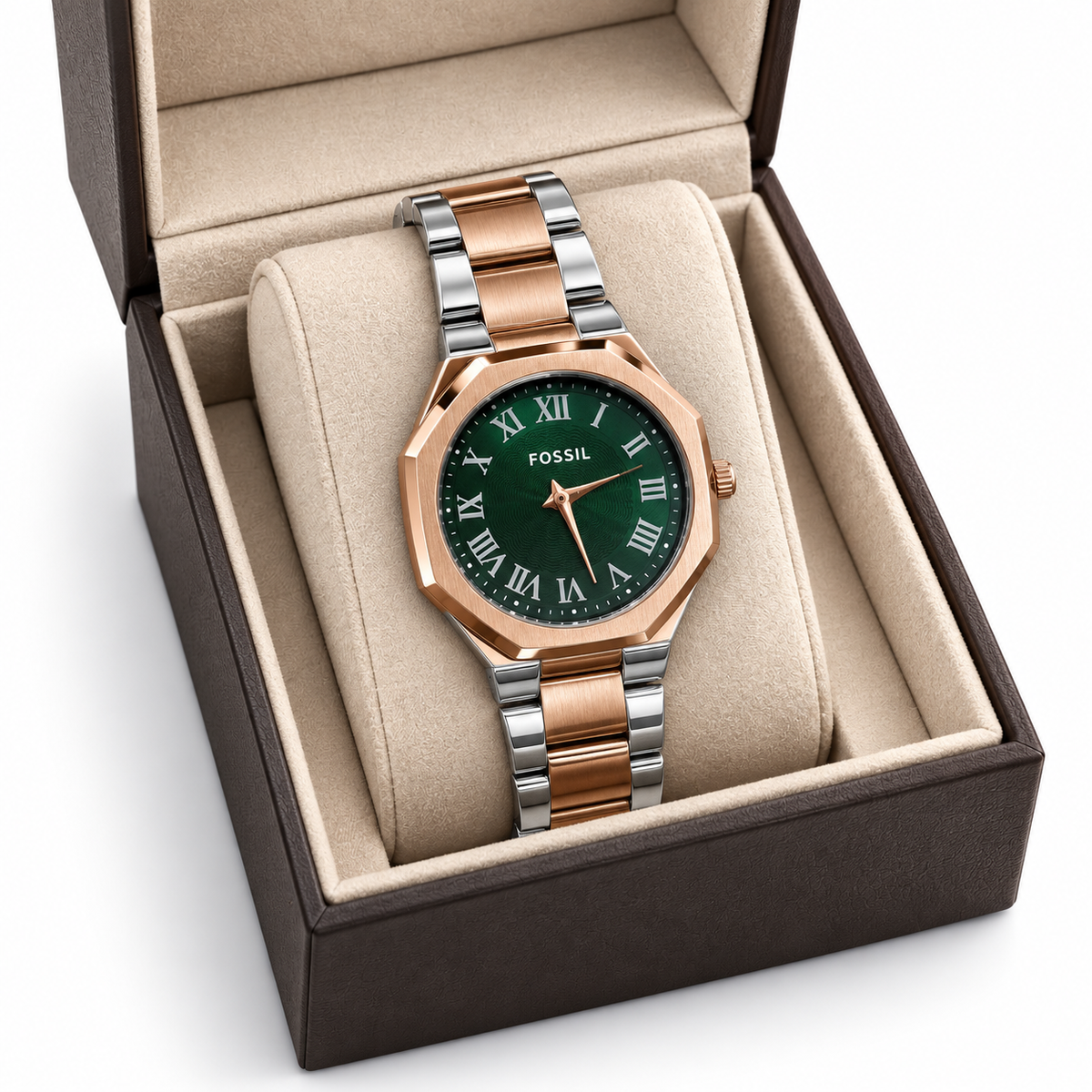 Fossil Harlow Two-Tone – Green Dial