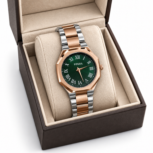 Fossil Harlow Two-Tone – Green Dial