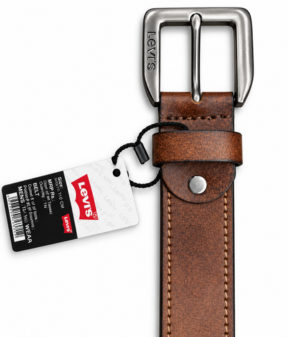 Levi’s Square Vintage Brown Leather Belt