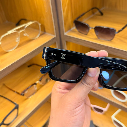 LV F35104 black rectangle Premium Sunglasses