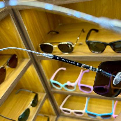 MAYBACH 21010 Frameless Black Color Rectangle Premium Fashion Sunglasses