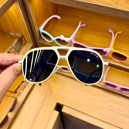 MARC JACOBS Golden Big Size Aviator Style Black Colour Premium Fashion Sunglasses