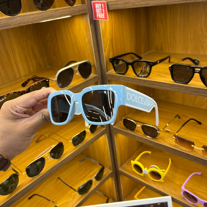 D&G Blue-White Premium Sunglasses