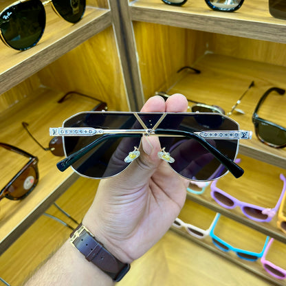 LV Gold-Black Luxury Fashion Sunglasses For Men