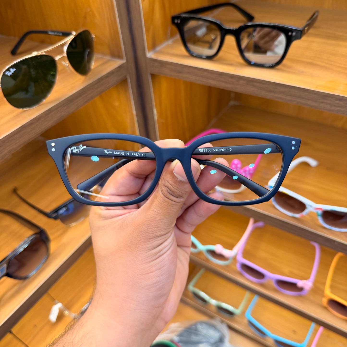 Ray Ban 4456 Matt Black Transparent Lens Polarised Premium Frame