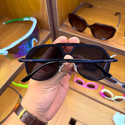 MARC JACOBS Matt Black Big Size Aviator Style Metal Frame Black Colour Premium Fashion Sunglasses