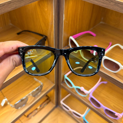 RB Reverse Black-Yellow Lens Premium Unisex Fashion Sunglass