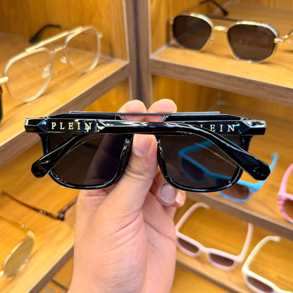 Phillipp Plein Black Rectangle Premium Sunglasses