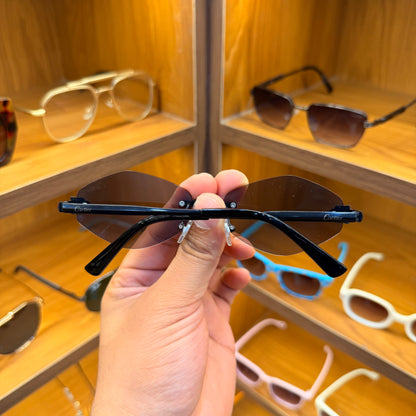 Cartier Black Colour Geomatic Frame-less Premium Sunglasses