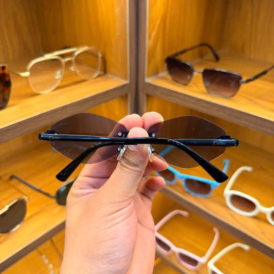 Cartier Black Colour Geomatic Frame-less Premium Sunglasses