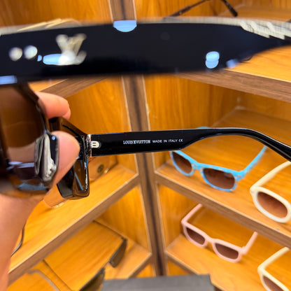 LV F35104 black rectangle Premium Sunglasses