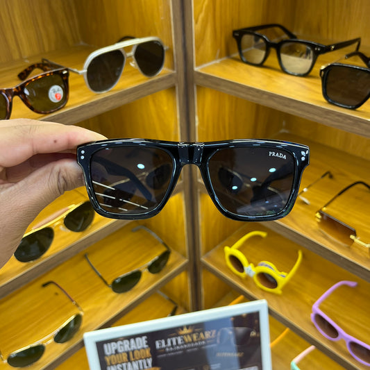 Black Rectangle 3835 Unisex Sunglasses