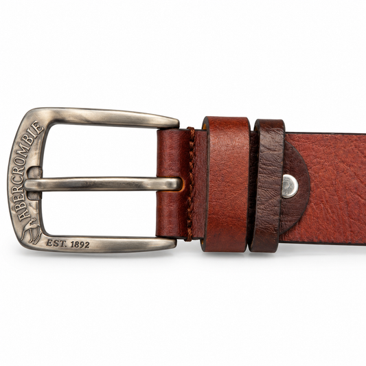 Abercrombie & Fitch-Style Belt – Antique Silver Buckle