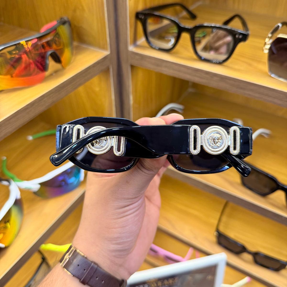 Versace Black Stylish Designer Premium Luxury Sunglass