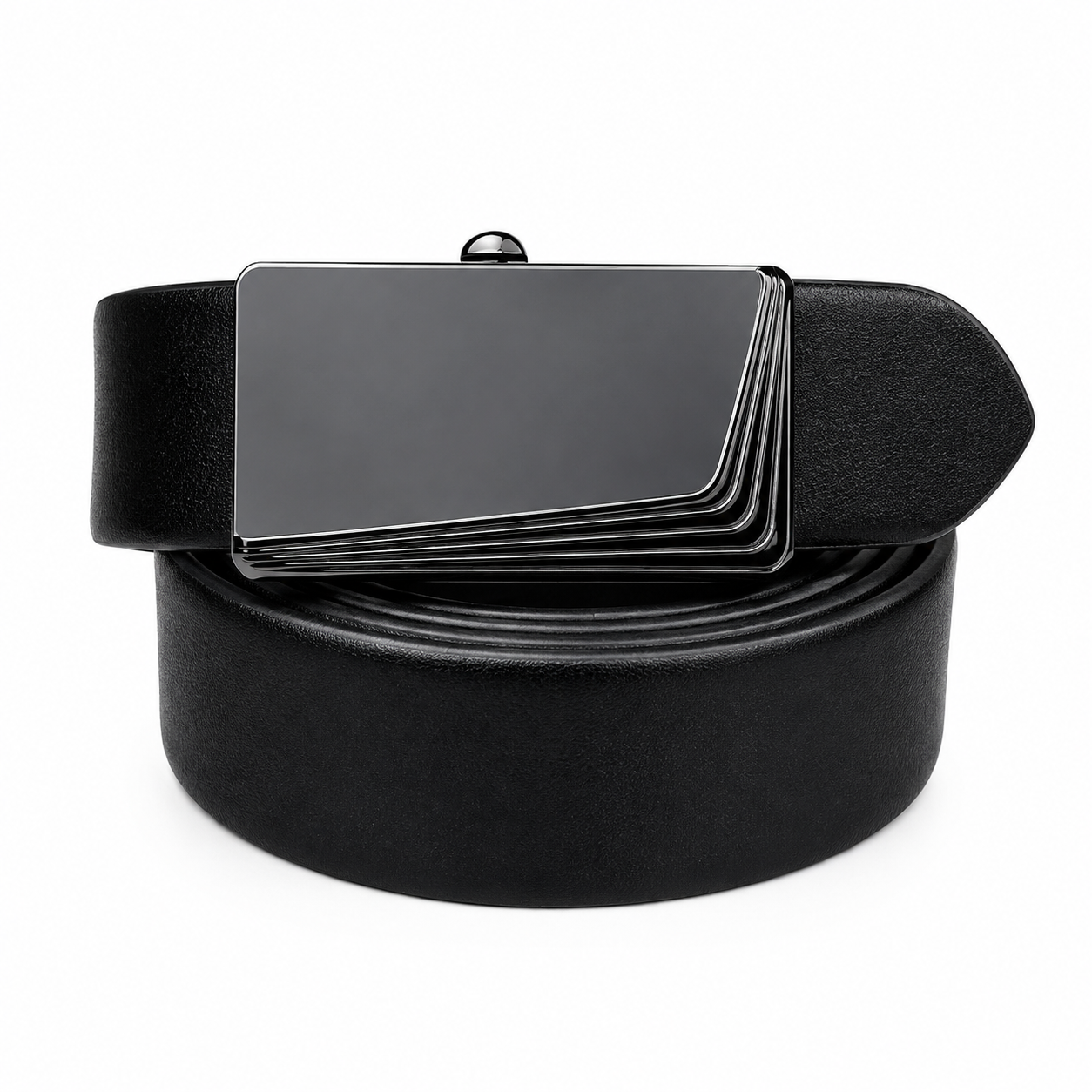 Premium Black Multi-Layer Automatic Buckle Belt