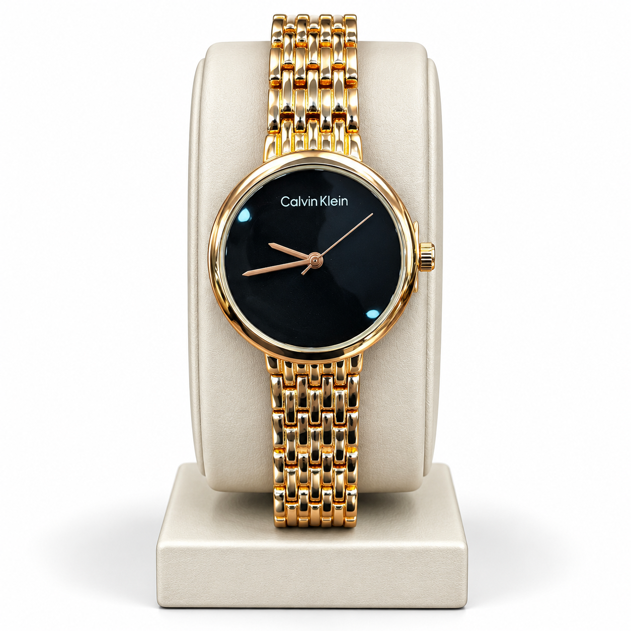 CK Midnight Black Gold-Tone Minimalist Watch