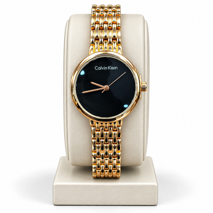 CK Midnight Black Gold-Tone Minimalist Watch