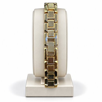 Chanel Black Rectangular Gold-Tone Luxury Watch