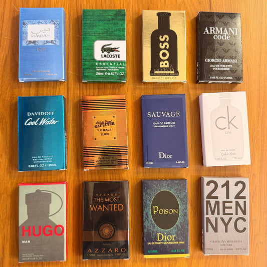 Men’s All Luxury Brands Pocket Perfumes Mega Combo of 12 Pcs | Premium Quality | Exact Same Fragrance | Value For Money Deal