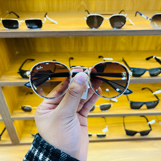 RB Ferrari Oval Brown Colour Premium Sunglass