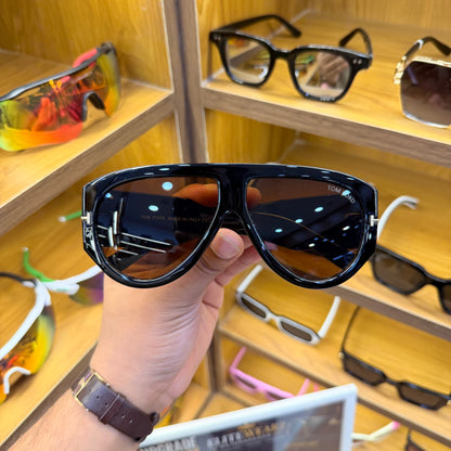 TOM FORD BRONSON 1044  Black-Brown Over Size Premium Fashion Sunglass
