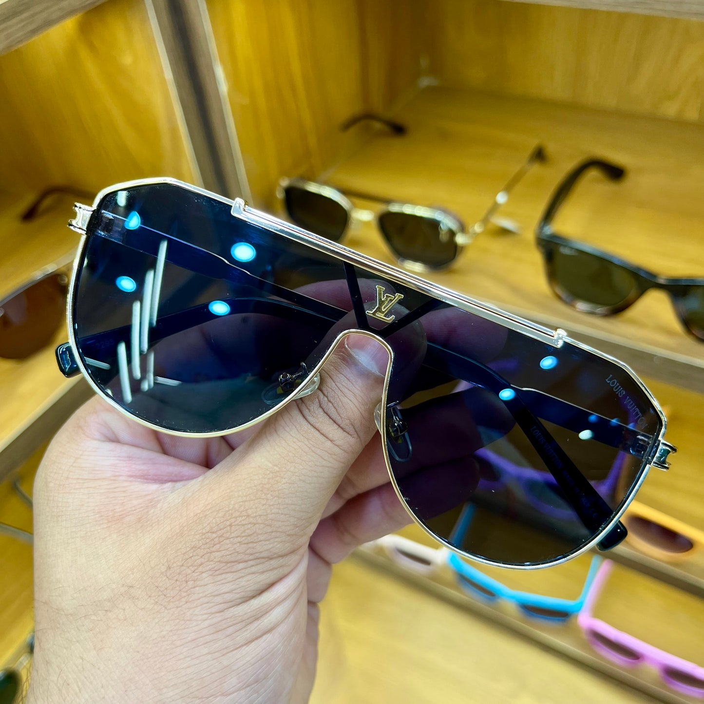 LV Gold-Black Luxury Fashion Sunglasses For Men