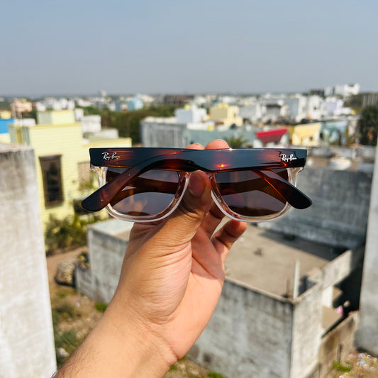 RB Reverse Trans Brown Premium Fashion Sunglass