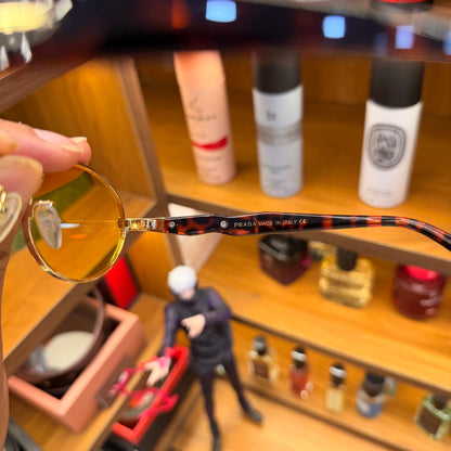Prada Milano Oval Yellow Lens Premium Sunglass