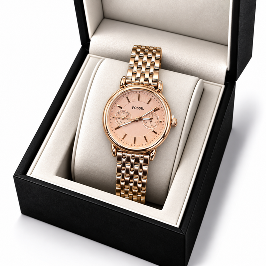 Fossil Rose Gold Chronograph Multifunction Watch