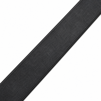 Van Husan Premium Black Leather Belt – Classic V Buckle