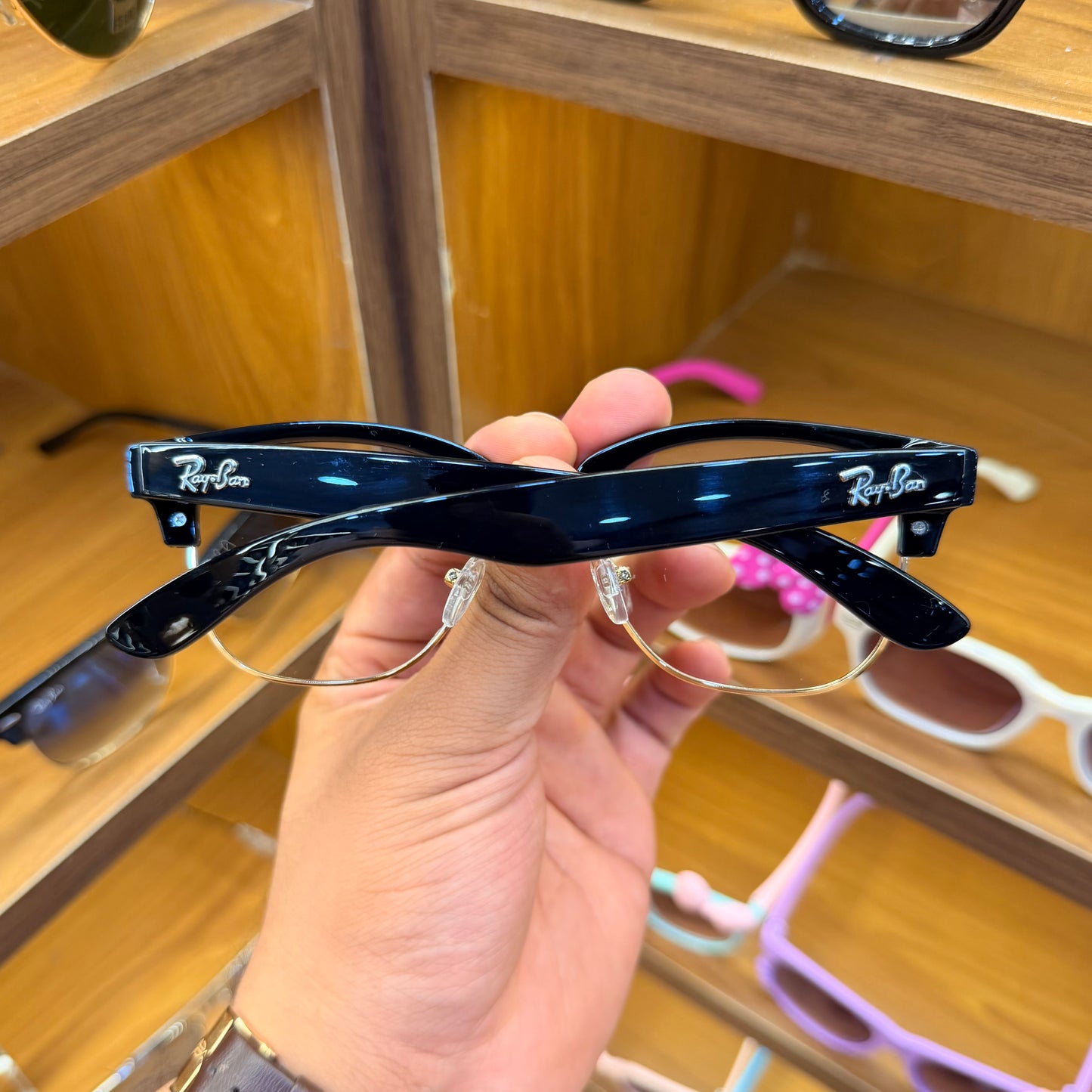 RB Club-master Reverse Black-Transparent Lens Premium Unisex Fashion Sunglass
