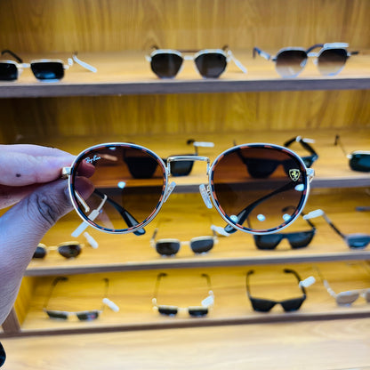 RB Ferrari Oval Brown Colour Premium Sunglass