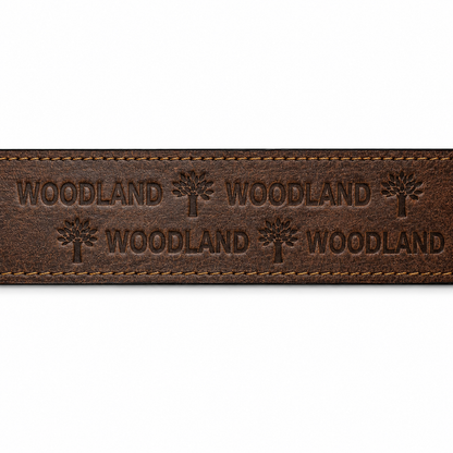 Woodland Premium Vintage Brown Leather Belt