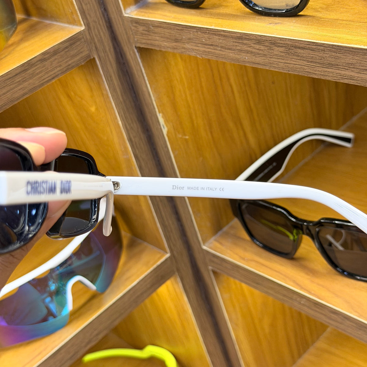 Dior 2545 White Rectangle Trending Premium Sunglasses