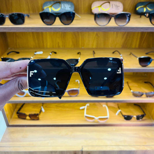 FENDI Black Square Shape Premium Sunglasses