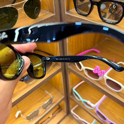 RB Reverse Black-Yellow Lens Premium Unisex Fashion Sunglass