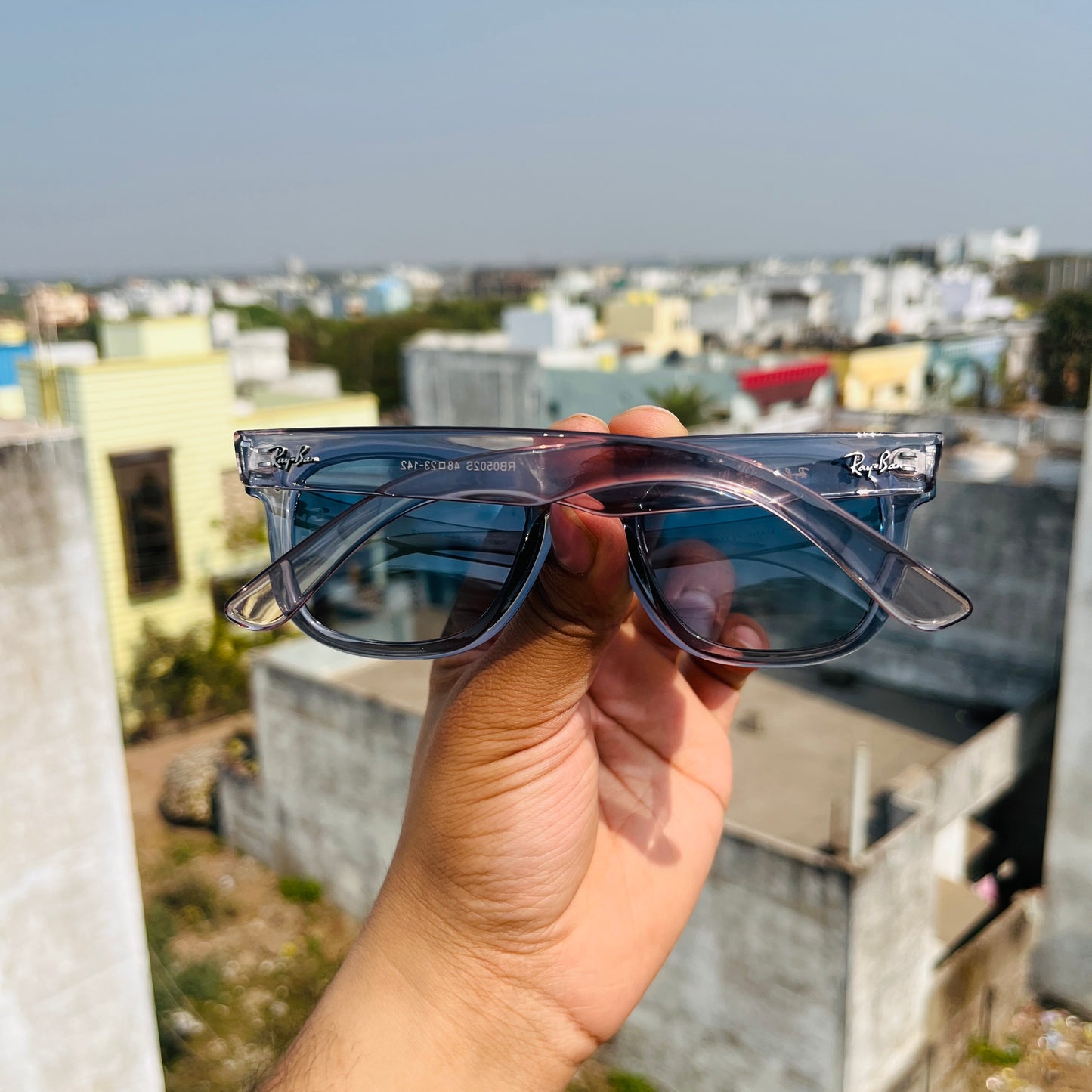 RB Reverse Trans Blue Premium Fashion Sunglass