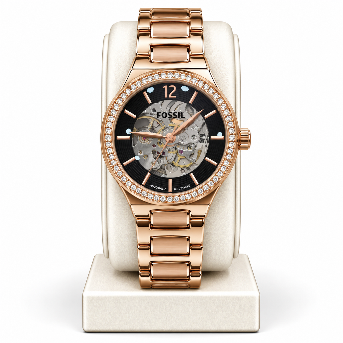Fossil Tillie Automatic Skeleton Watch – Rose Gold Tone