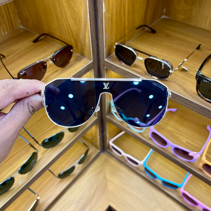 LV Gold-Black Luxury Fashion Sunglasses For Men