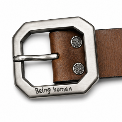 Being Human Signature Brown Leather Belt