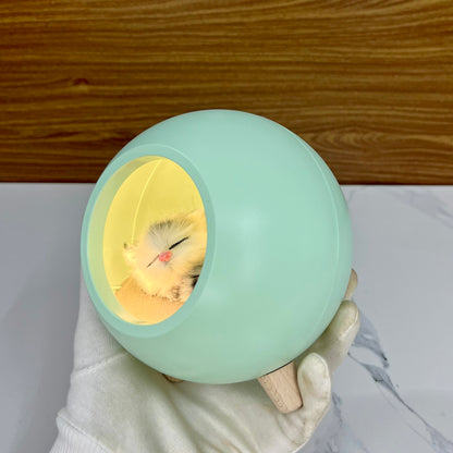 Cat House Night Light, USA Charging, Touch Adjustable, 1.2W, Rechargeable, Soft Warm Light, Ideal Fir Bedroom, Best For Gifting